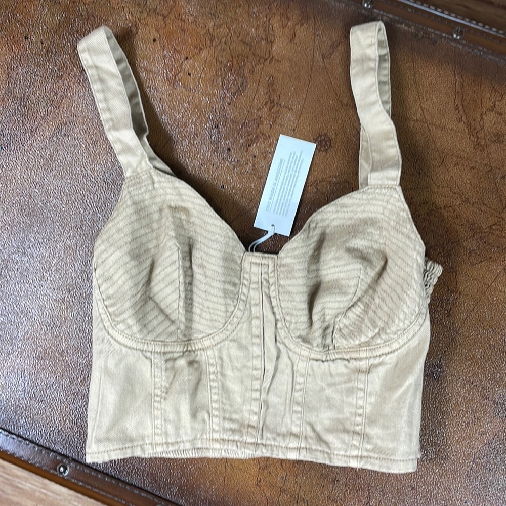AE Cropped Lace Corset Tank Top. SZ:XS. NWT